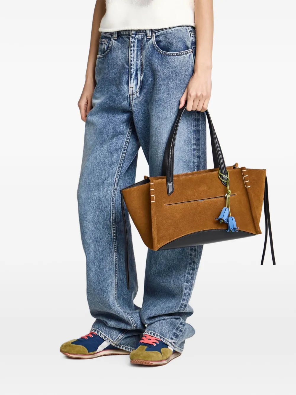 JW Anderson Lober Cabas shopper met contrasterend vlak en stikselafwerking Bruin