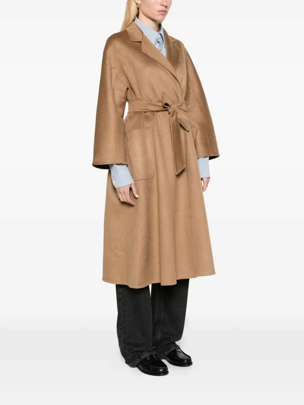 Max Mara Ludmilla jas met ceintuur Beige