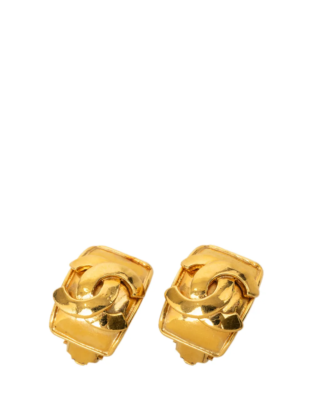 CHANEL Pre-Owned 1995 CC Gold Plated Clip On Earrings costume earrings - Oro
