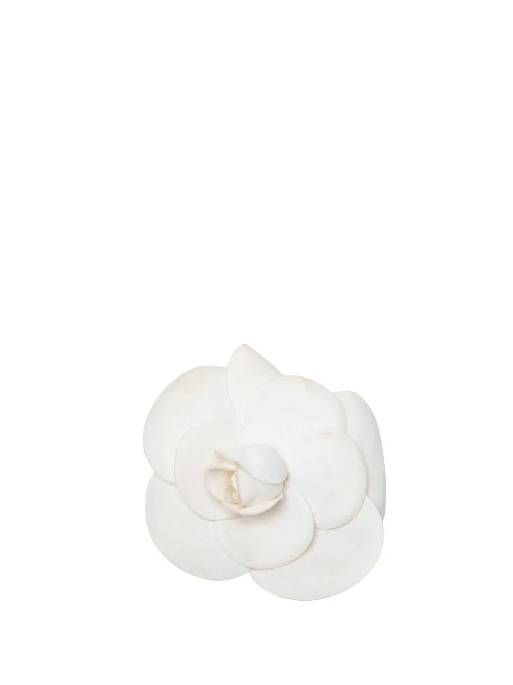 CHANEL Pre-Owned broche fantaisie Camélia en toile (1970-1980) - Blanc