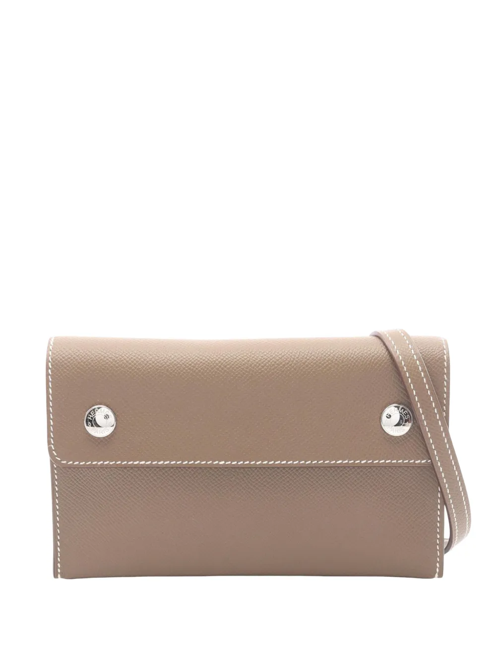Hermès Pre-Owned 2025 Epsom Hermesnap Wallet crossbody bag - Marrone