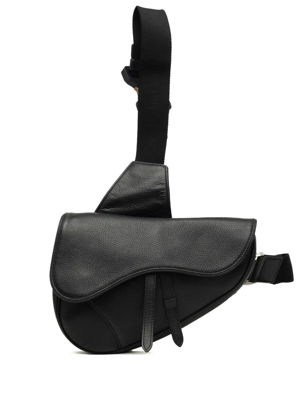 Christian Dior Pre-Owned 2019 Saddle Umhängetasche aus gekörntem Kalbsleder - Schwarz