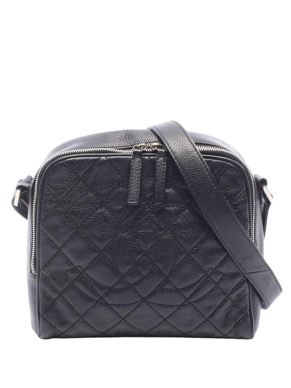 CHANEL Pre-Owned 2008-2009 CC Quilted Caviar shoulder bag - Black