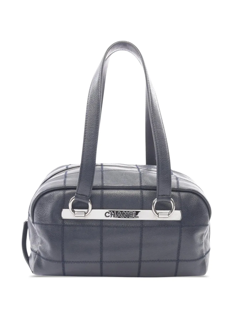 CHANEL Pre-Owned 2004-2005 Caviar Square Stitch shoulder bag - Blu