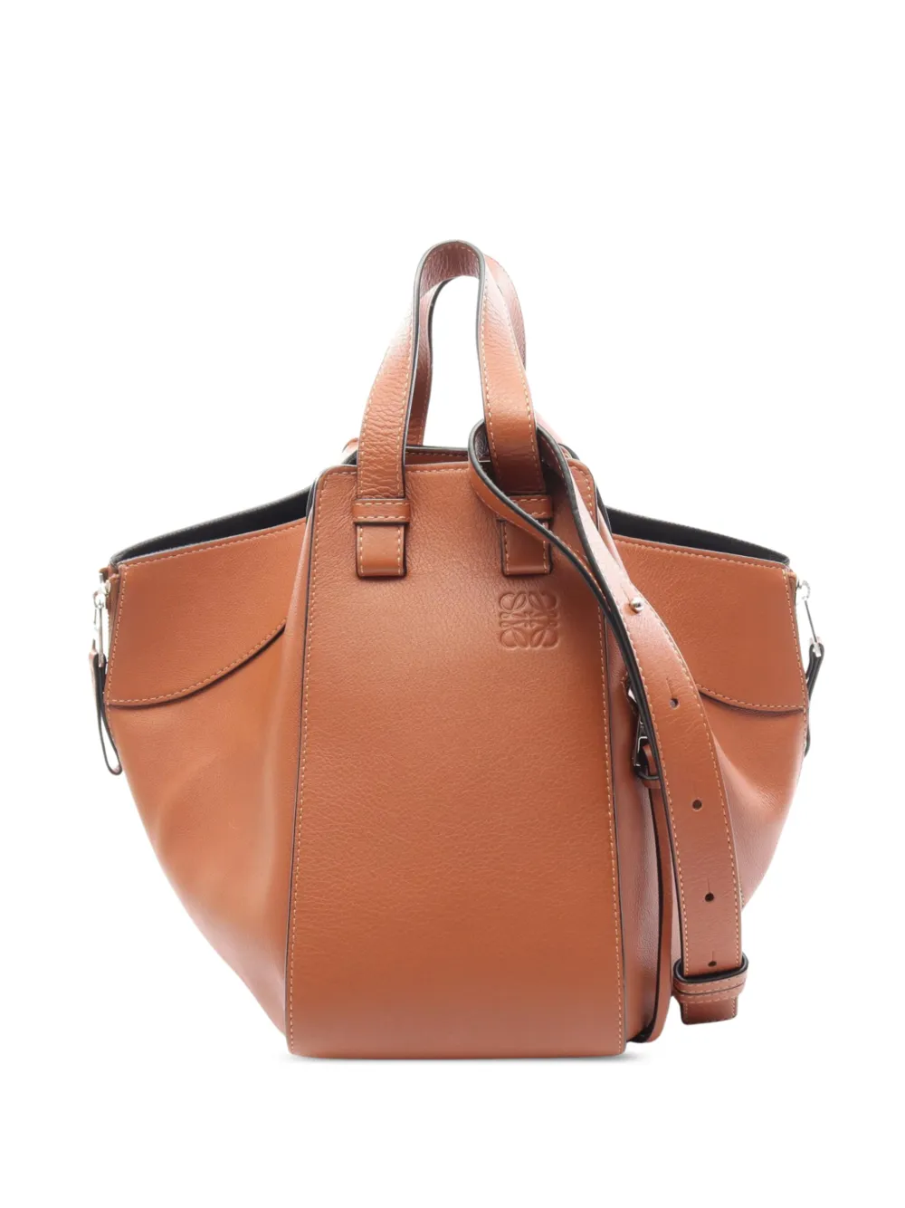 Loewe Pre-Owned 2015-2026 Small Leather Hammock satchel - Marrone