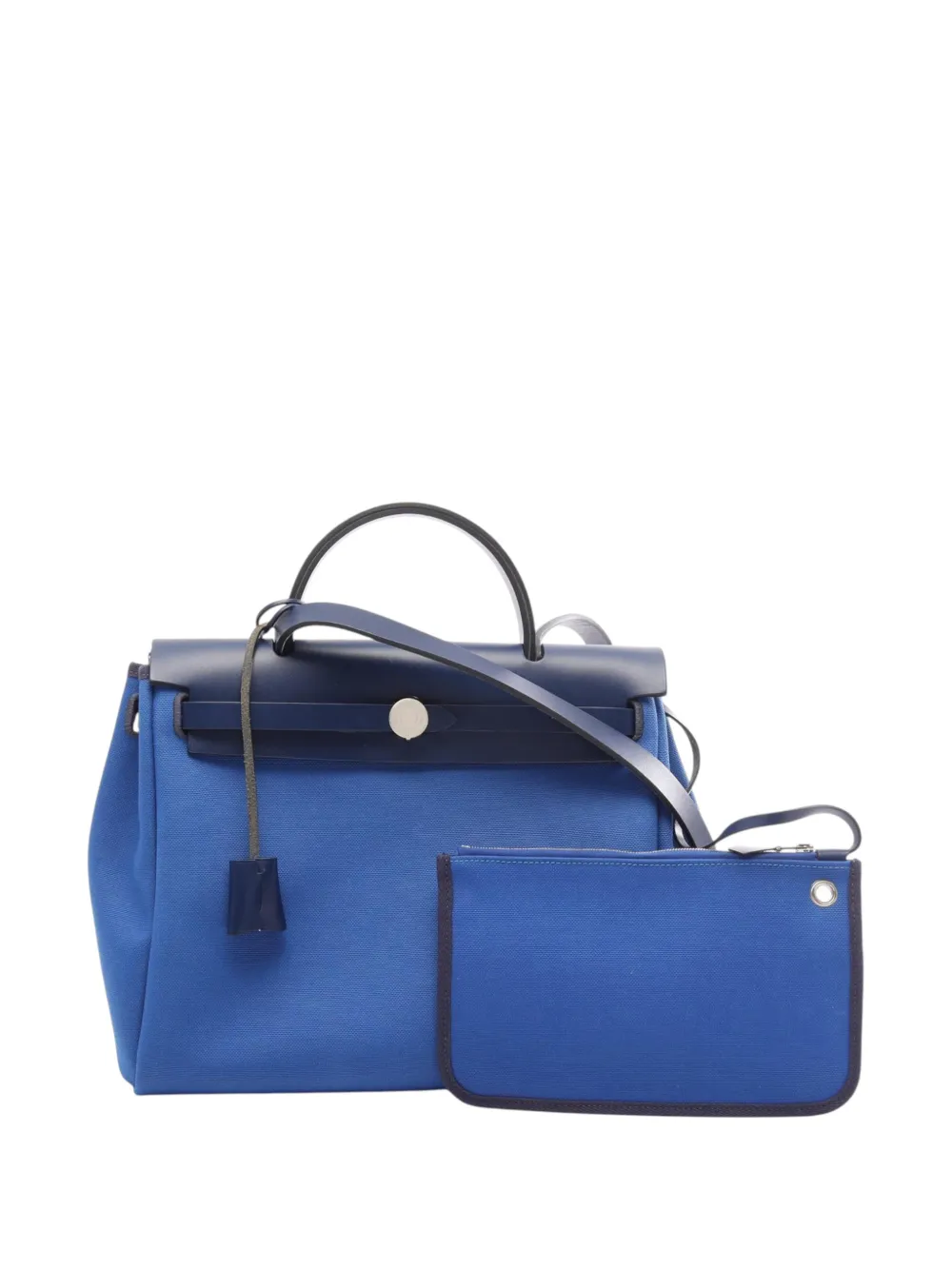 Hermès Pre-Owned 2021 Toile Herbag Zip 31 satchel - Blu
