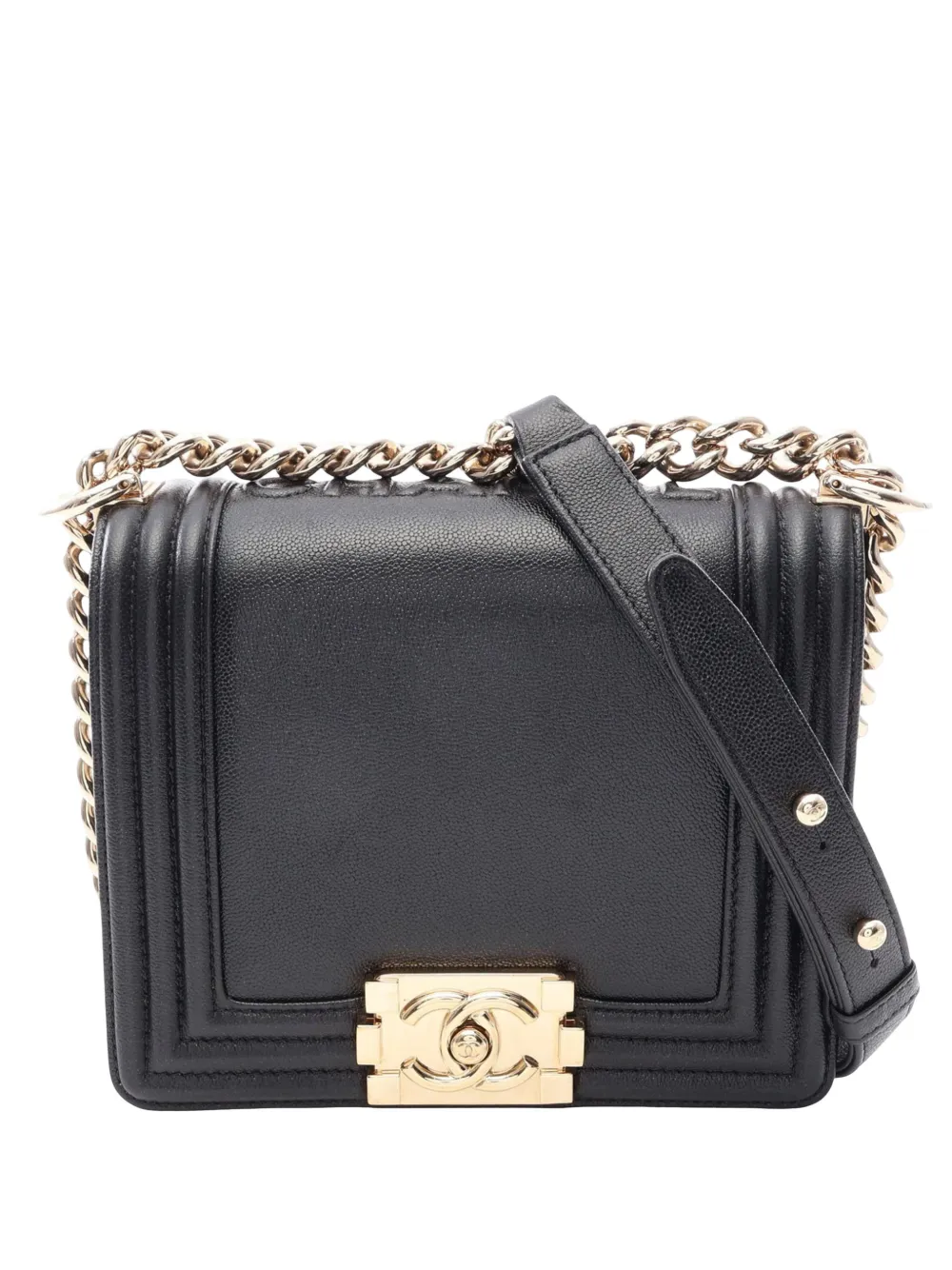 CHANEL Pre-Owned 2021-2026 Small Caviar Boy Flap crossbody bag - Nero
