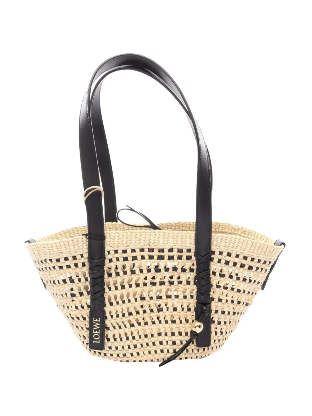 Loewe Pre-Owned 2010-2026 Paulas Ibiza Small Raffia Braided Basket Bag tote bag - Toni neutri