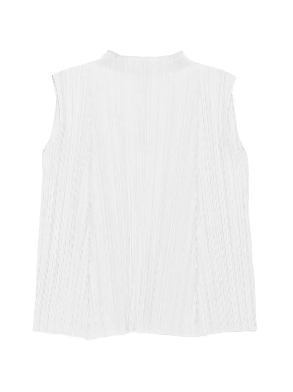 Pleats Please Issey Miyake pleated sleeveless top - Grigio