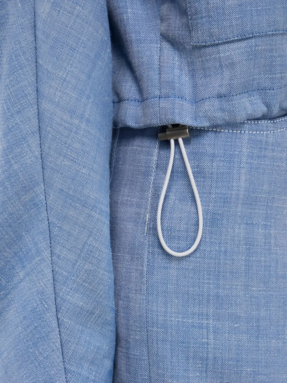 Ferragamo Jack met opgestikte zak en trekkoord bij de zoom Blauw