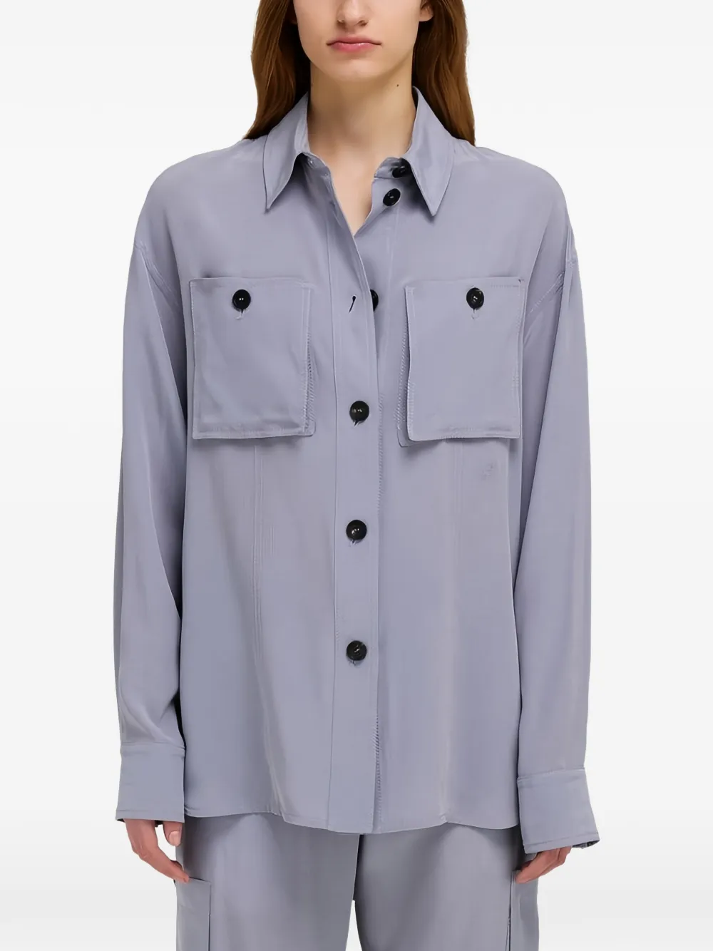 Ferragamo Zijden blouse Paars