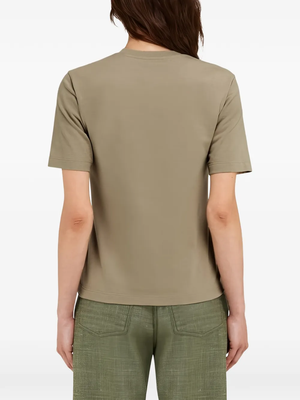 Ferragamo T-shirt met grafische print Beige
