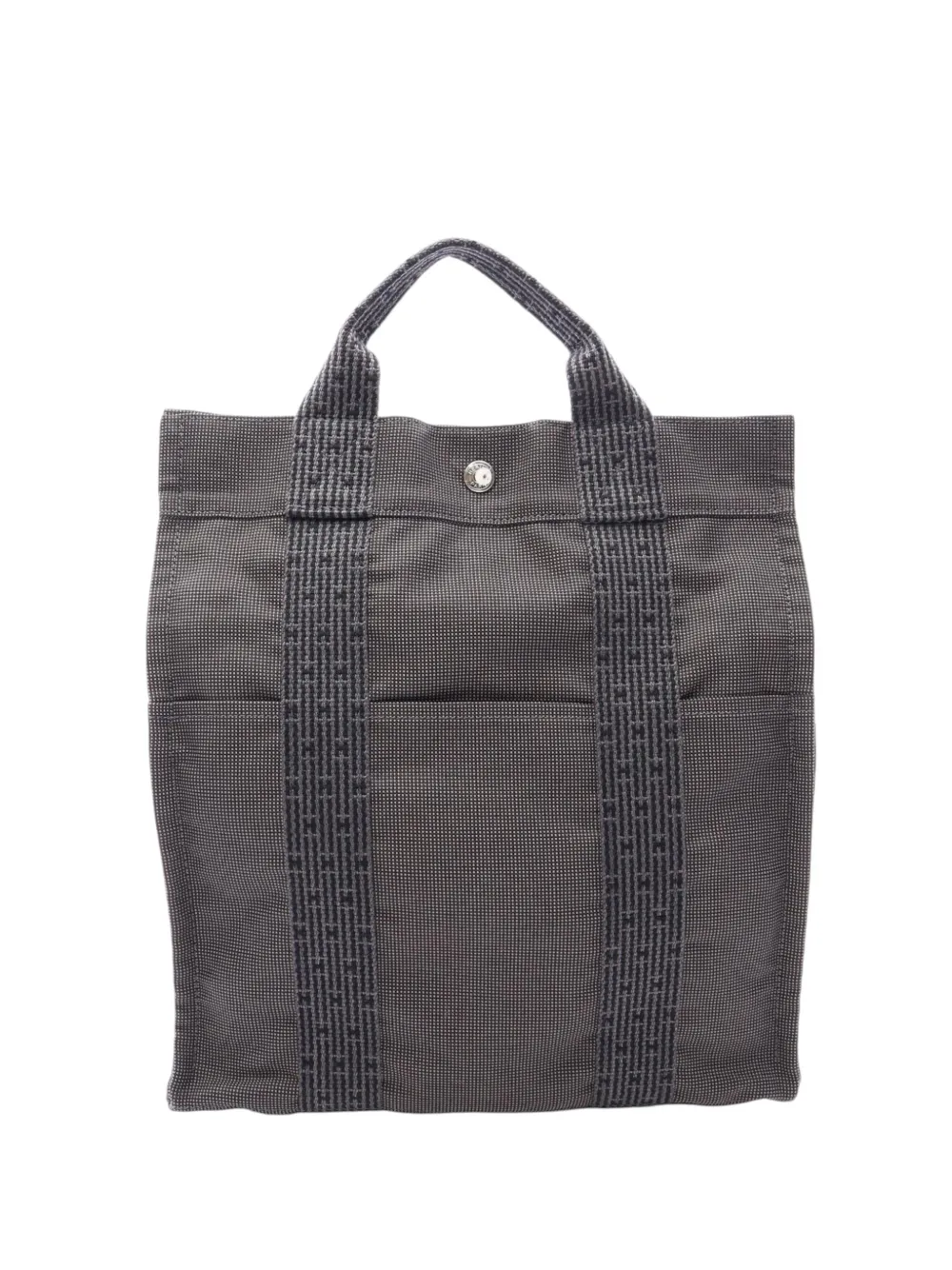 Pre-owned Hermes 1990-2010 Canvas Herline Mm Backpack In Grey