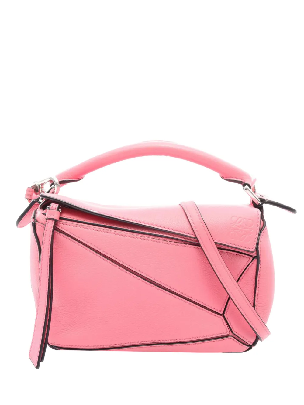 Loewe Pre-Owned 2010-2026 Mini Calfskin Puzzle Edge satchel - Rosa
