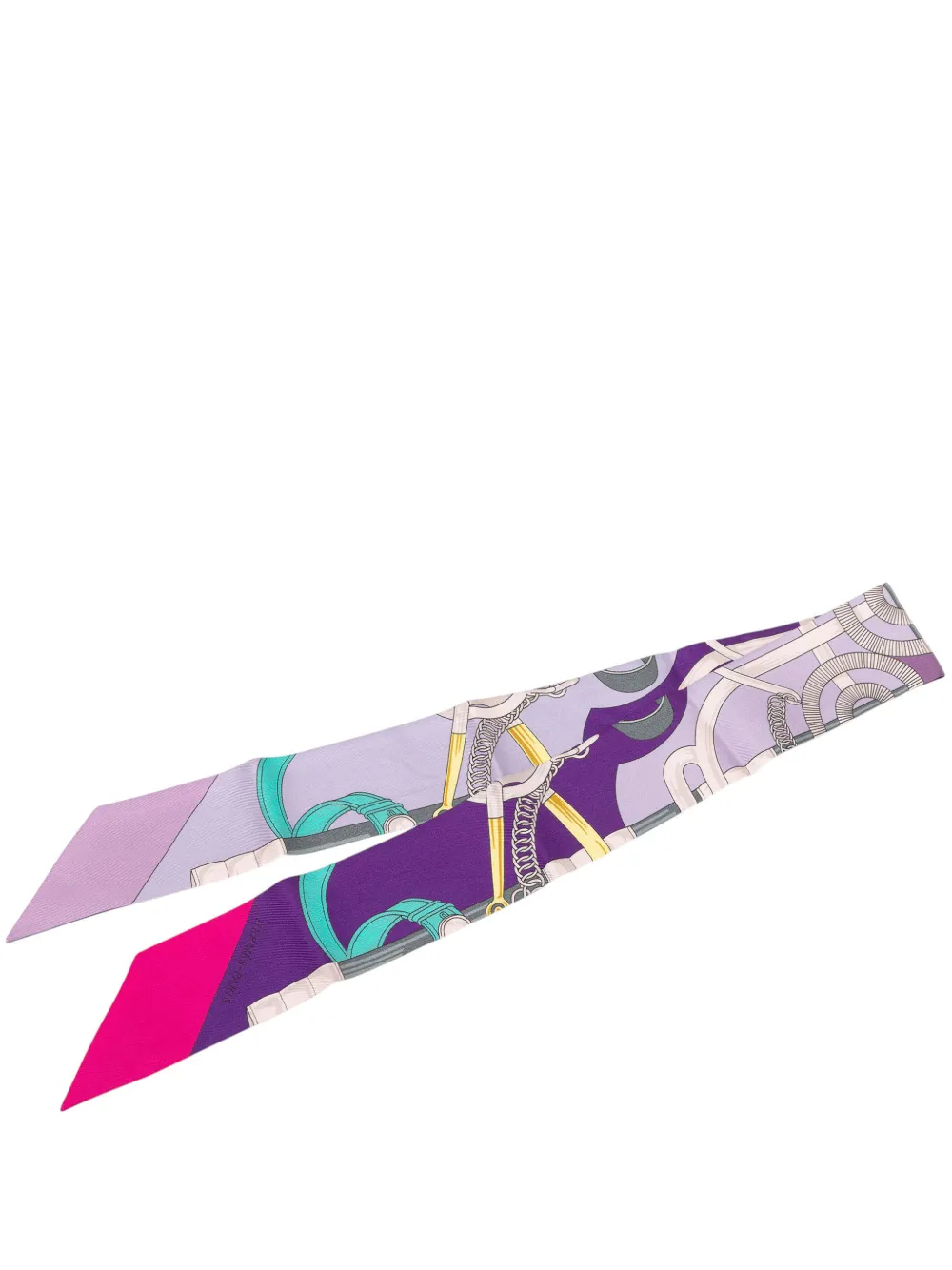 Hermès Pre-Owned 2000-2026 Eperon D Or Silk Twilly Scarf scarves - Viola