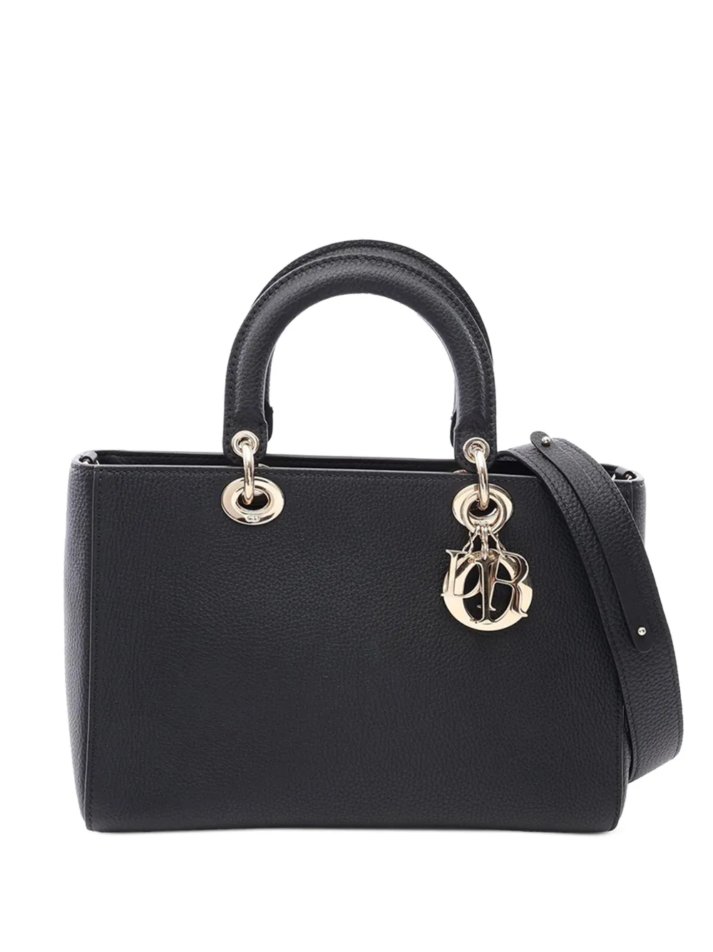 Christian Dior Pre-Owned 2010-2026 gekörnte My ABCDior Lady D Sire Satchel-Tasche - Schwarz