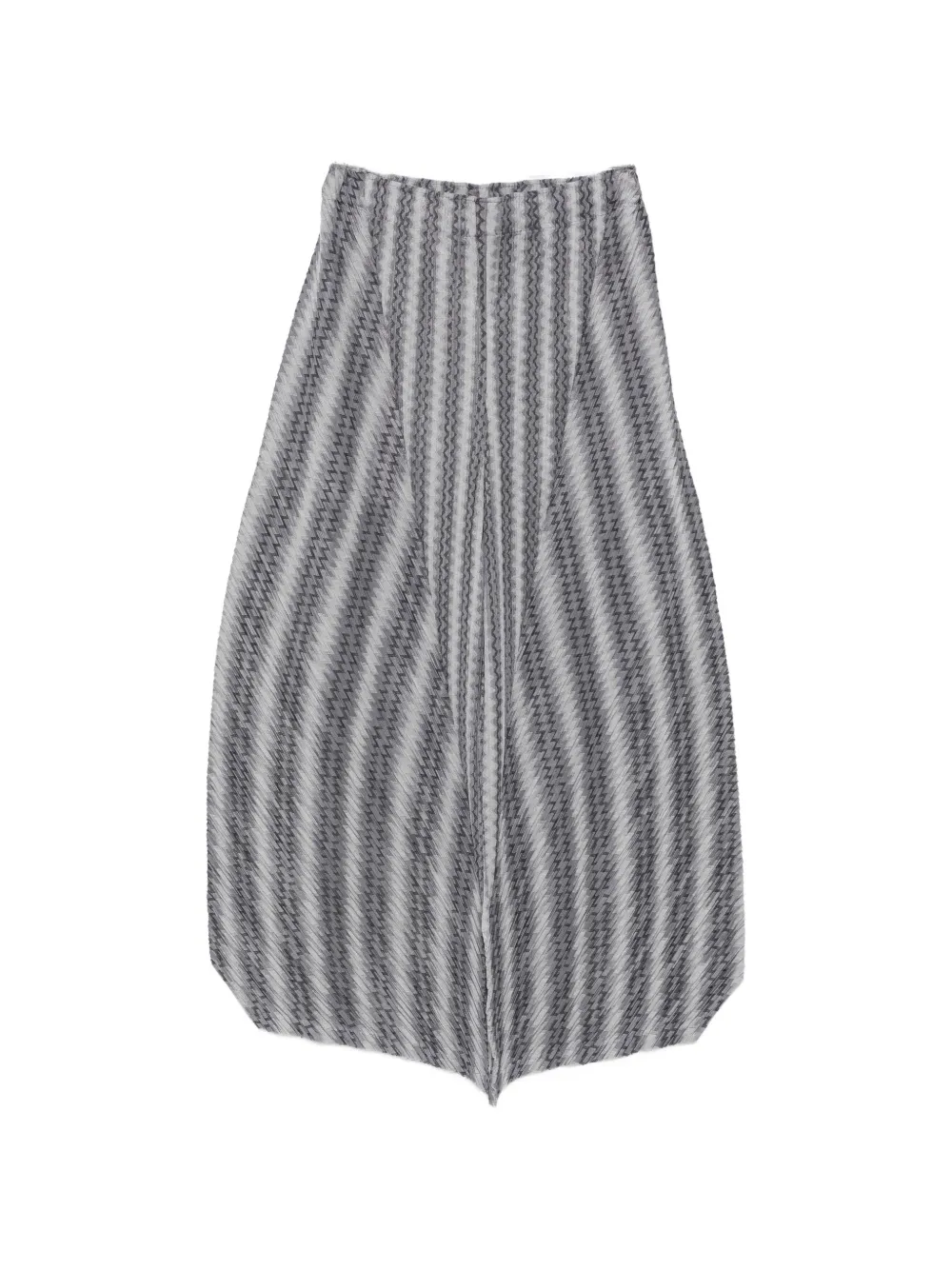 Pleats Please Issey Miyake zig zag-print pleated cropped trousers