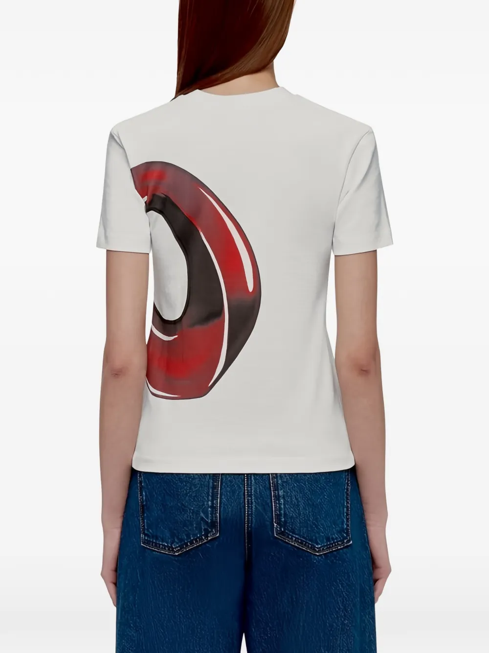 Ferragamo T-shirt met grafische print Wit