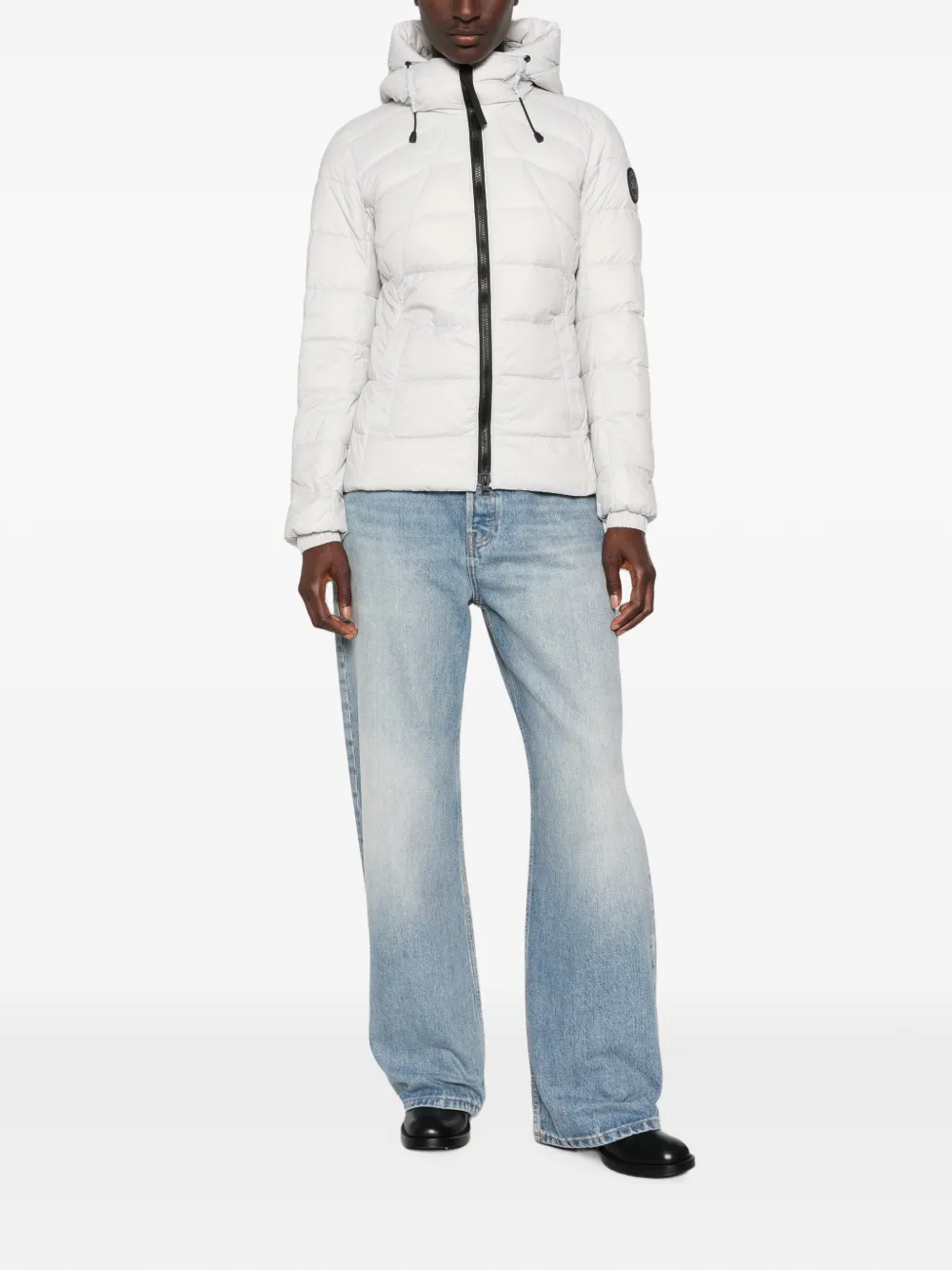 Canada Goose Gevoerd jack met capuchon Grijs