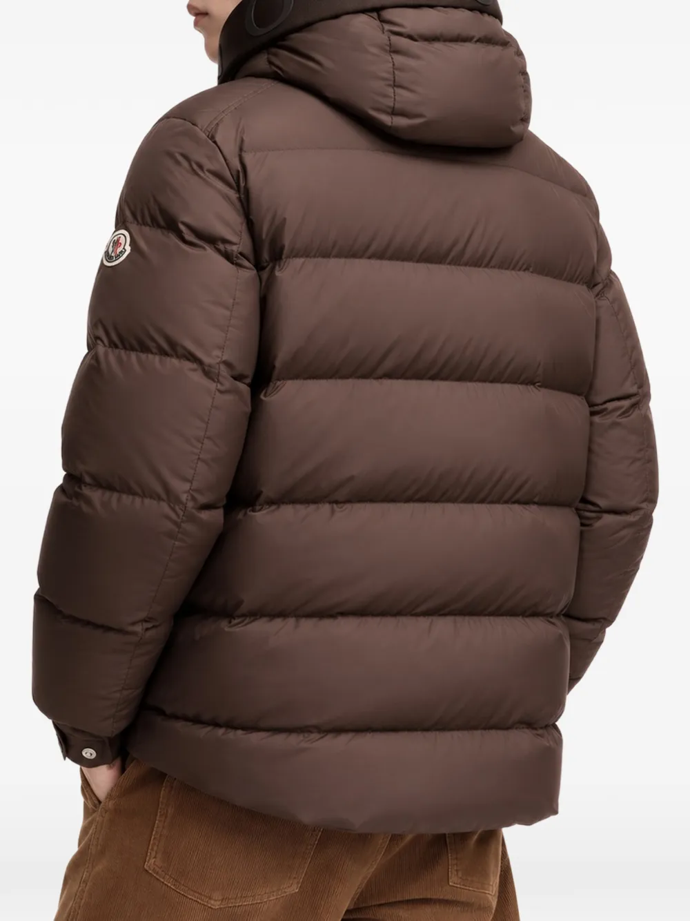 Moncler Gewatteerd jack met capuchon Bruin