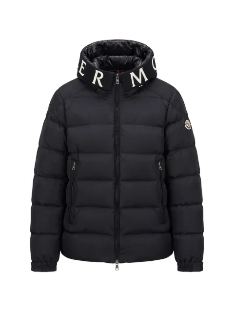 Moncler logo-print hooded puffer jacket