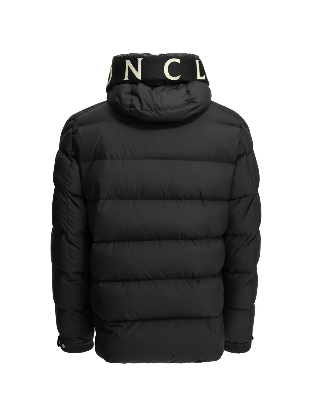 Moncler Donsjack met logoprint Zwart