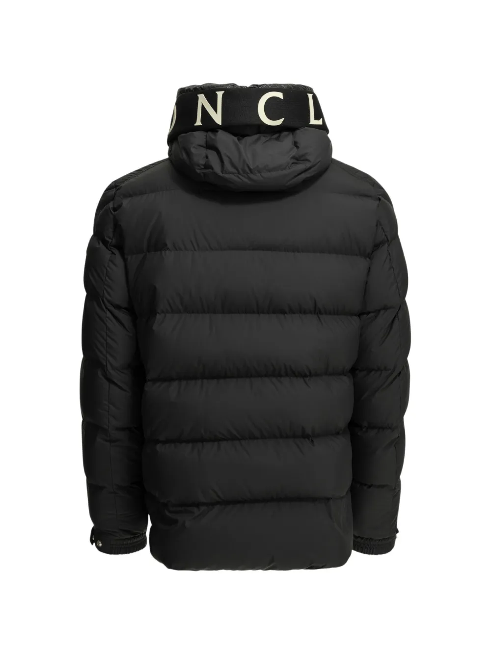 Moncler Donsjack met logoprint Zwart