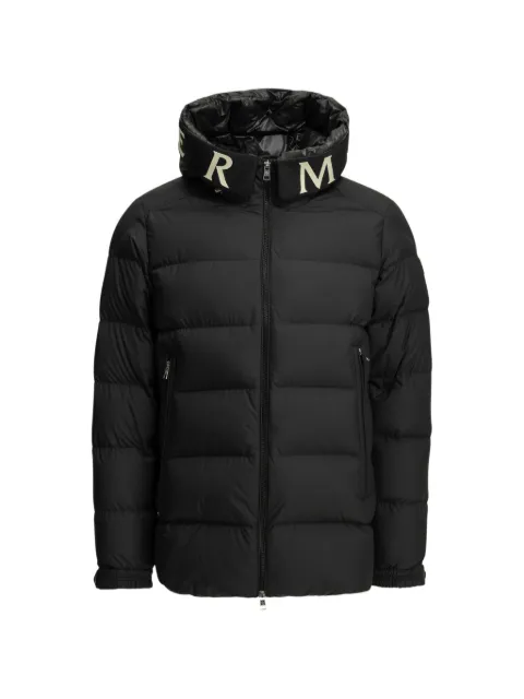 Moncler جاكيت منفوخ بهودي وطبعة شعار الماركة