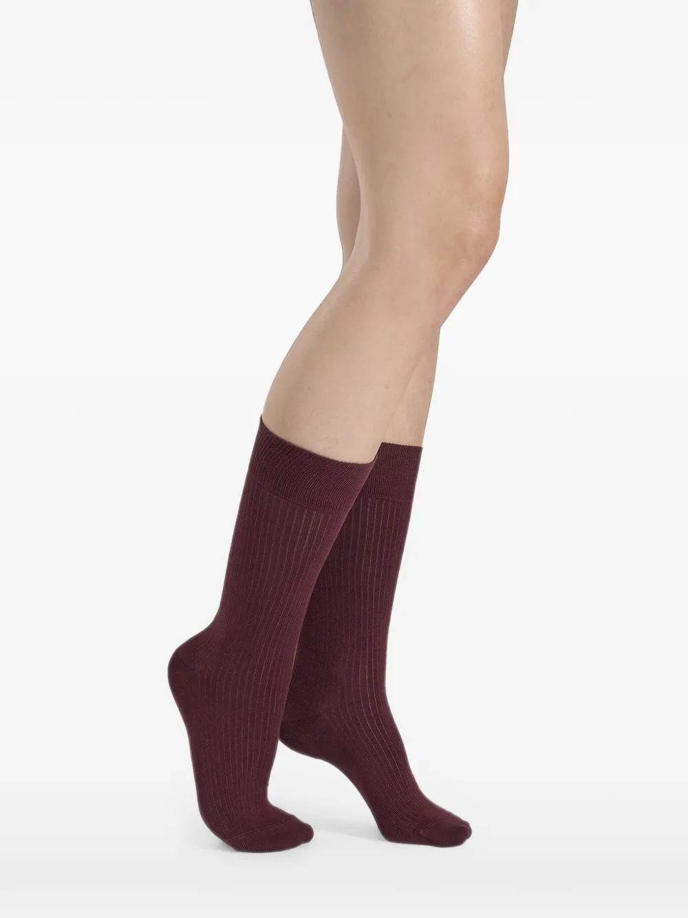 Wolford Set van drie geribbelde sokken Rood