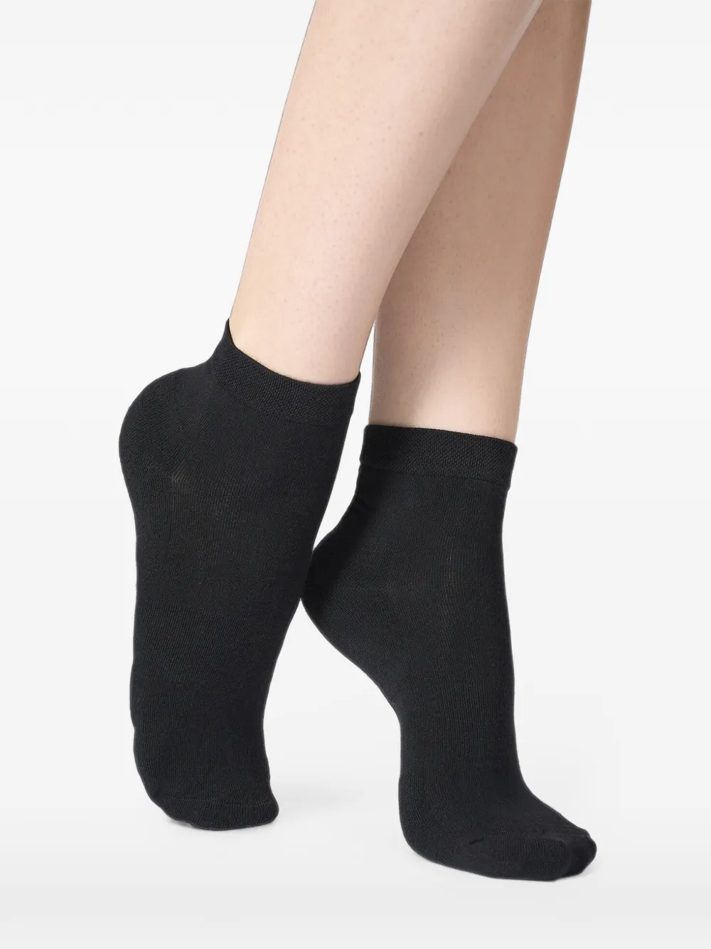 Wolford Geribbelde sokken met badstof zool Zwart