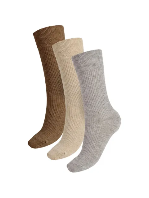 Wolford set de tres calcetines tejidos de canalé
