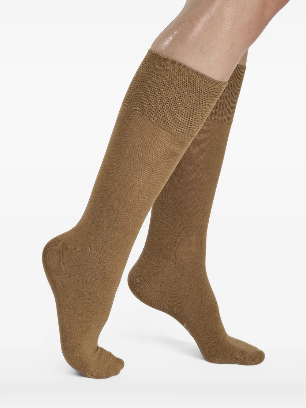 Wolford Ribgebreide sokken Bruin