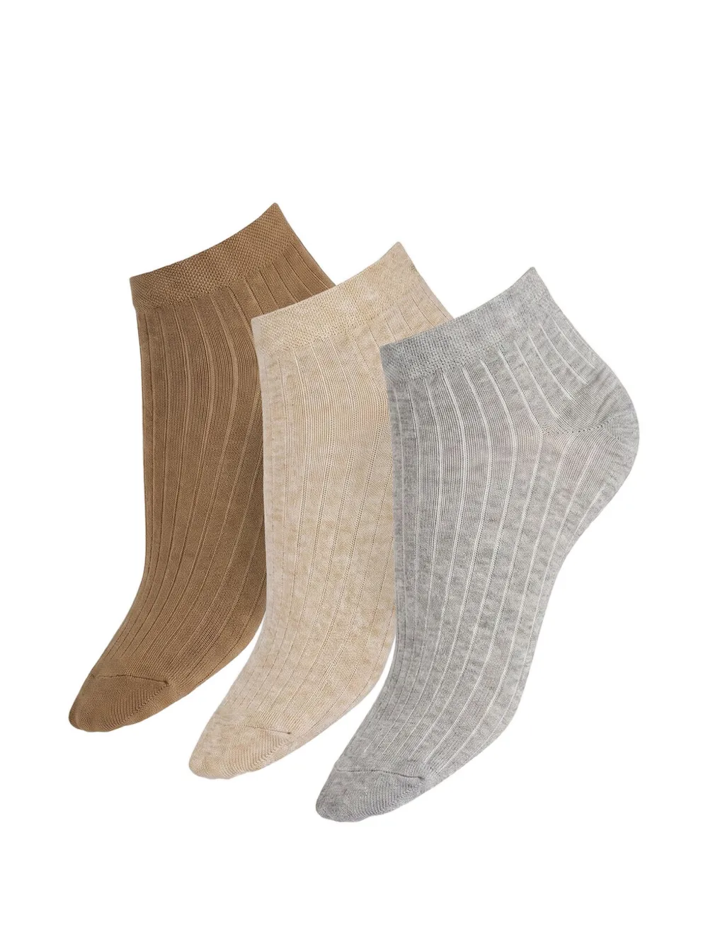 Wolford rib-knit sneakers socks set (set of three) - Toni neutri