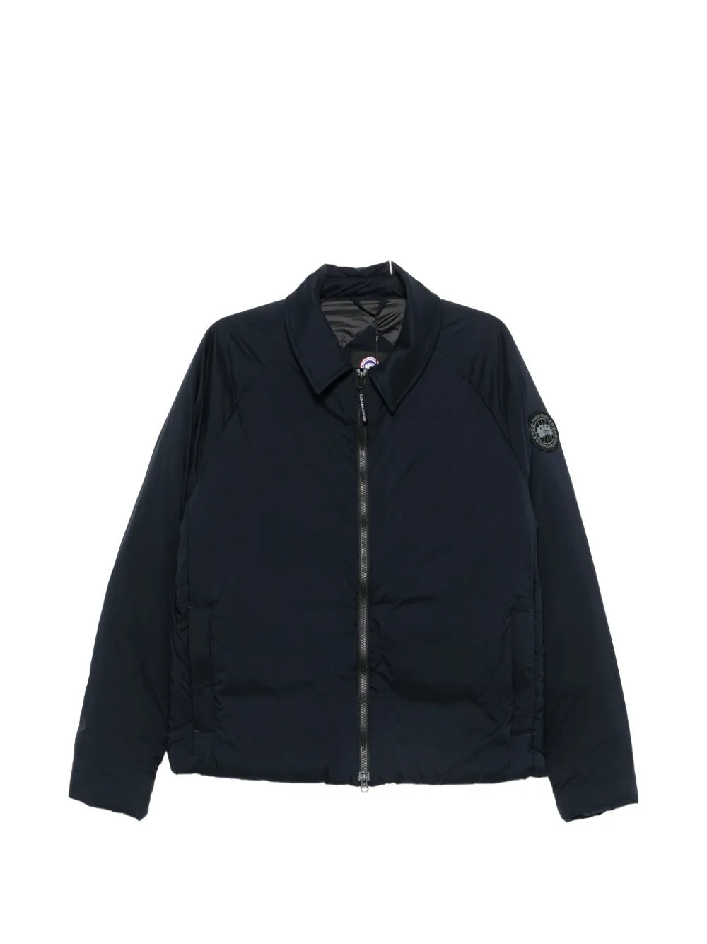 Canada Goose logo-patch raglan-sleeve jacket - Blu