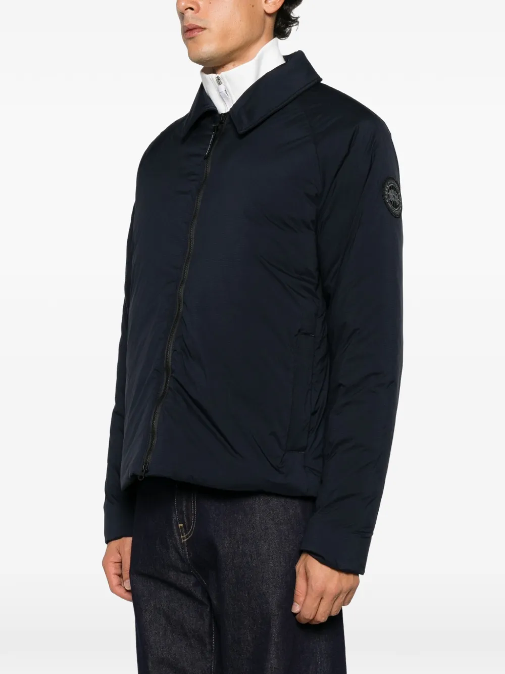 Canada Goose Lodge jack met logopatch Blauw