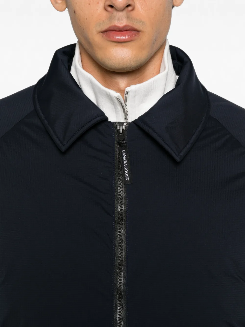 Canada Goose Lodge jack met logopatch Blauw