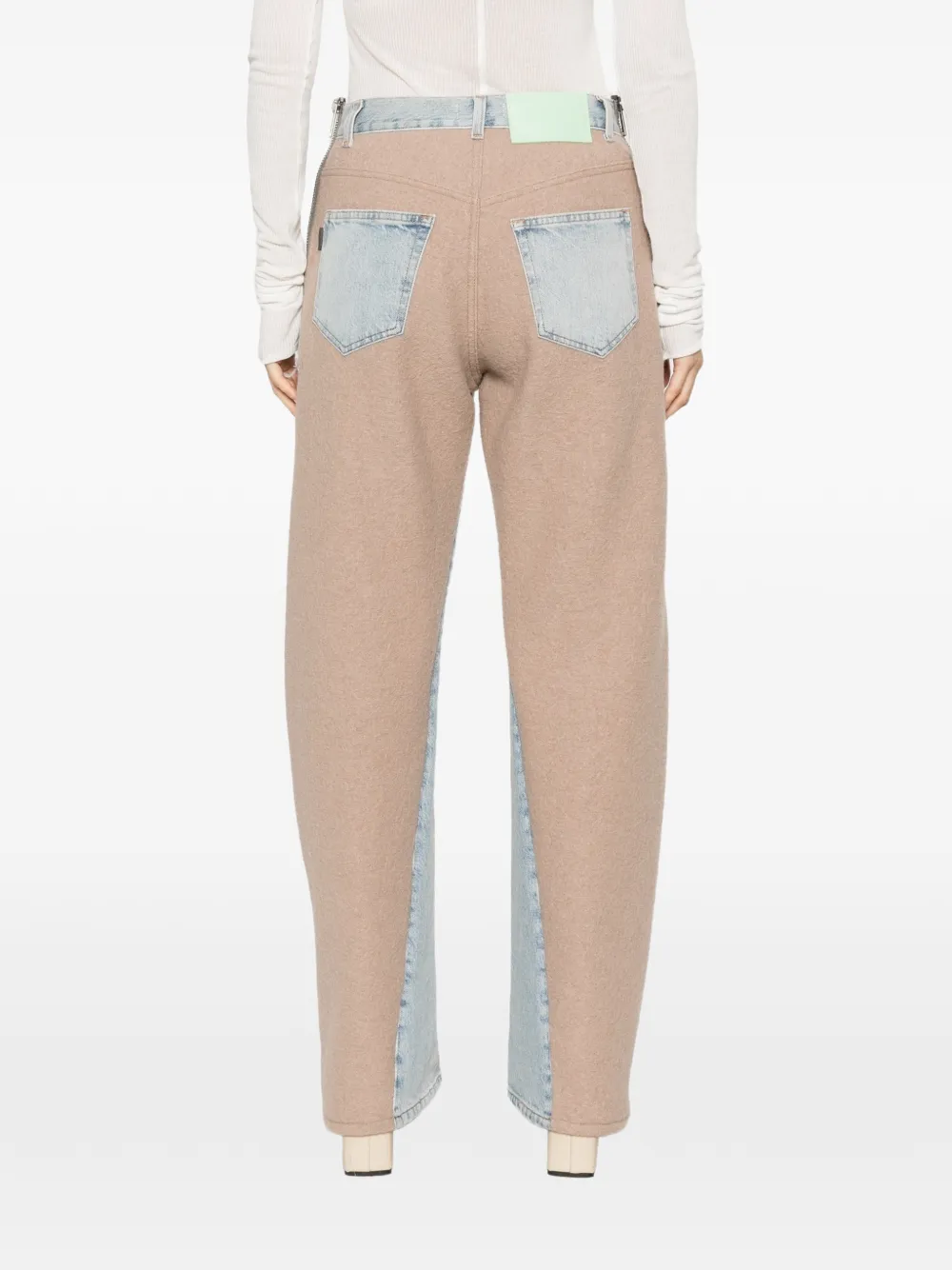Haikure Jeans met vlakken en ritsdetail Blauw