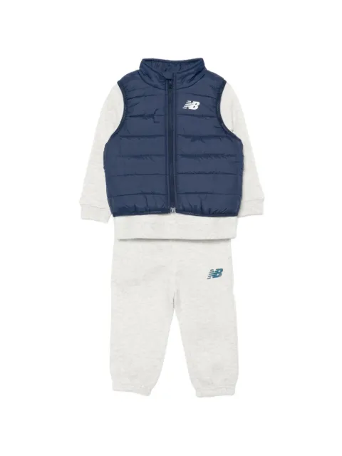 New Balance Kids logo-print quilted tracksuit and gilet set