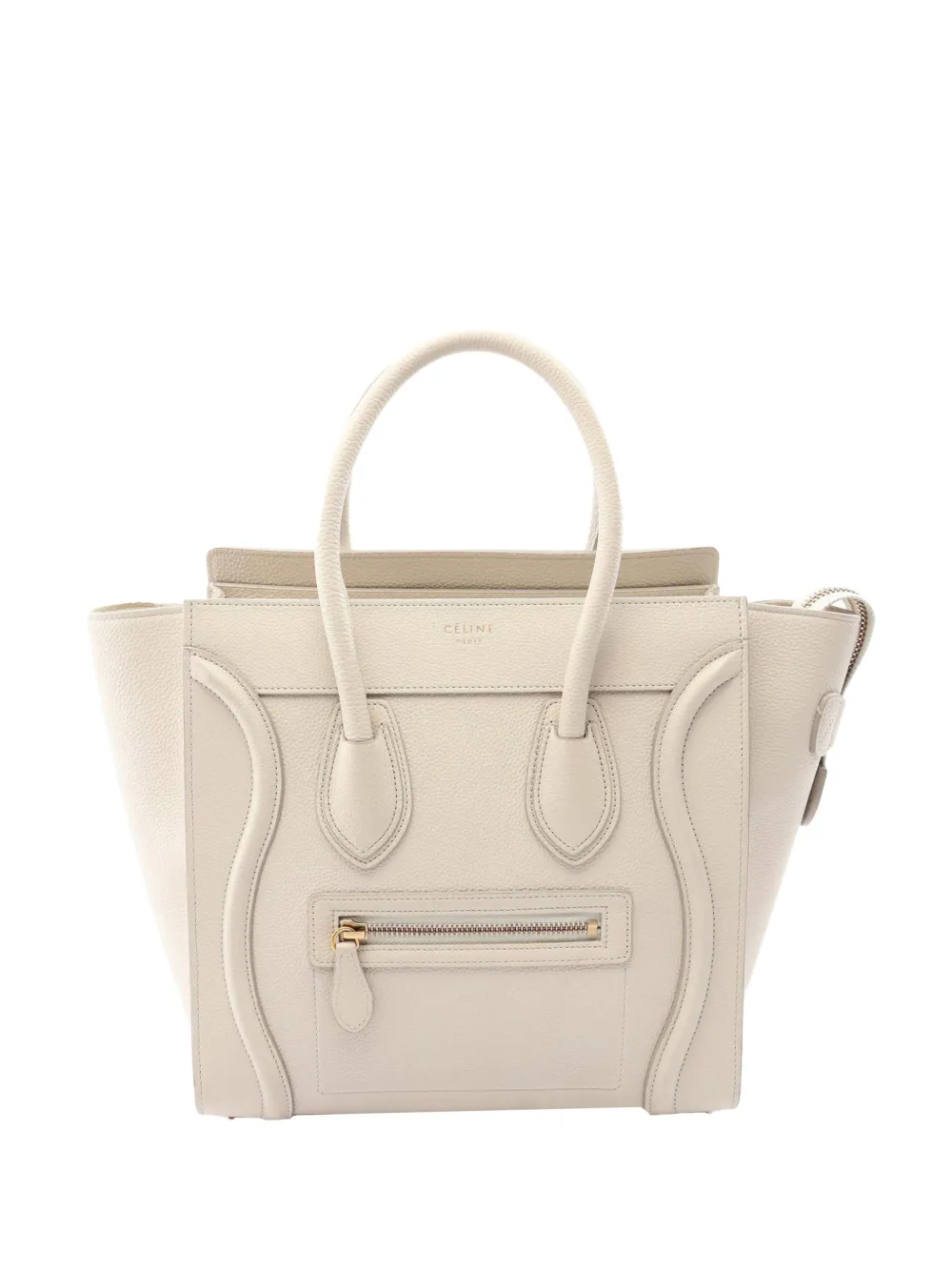 Celine Pre-Owned 2010-2026 Micro Leather Luggage tote bag - Marrone