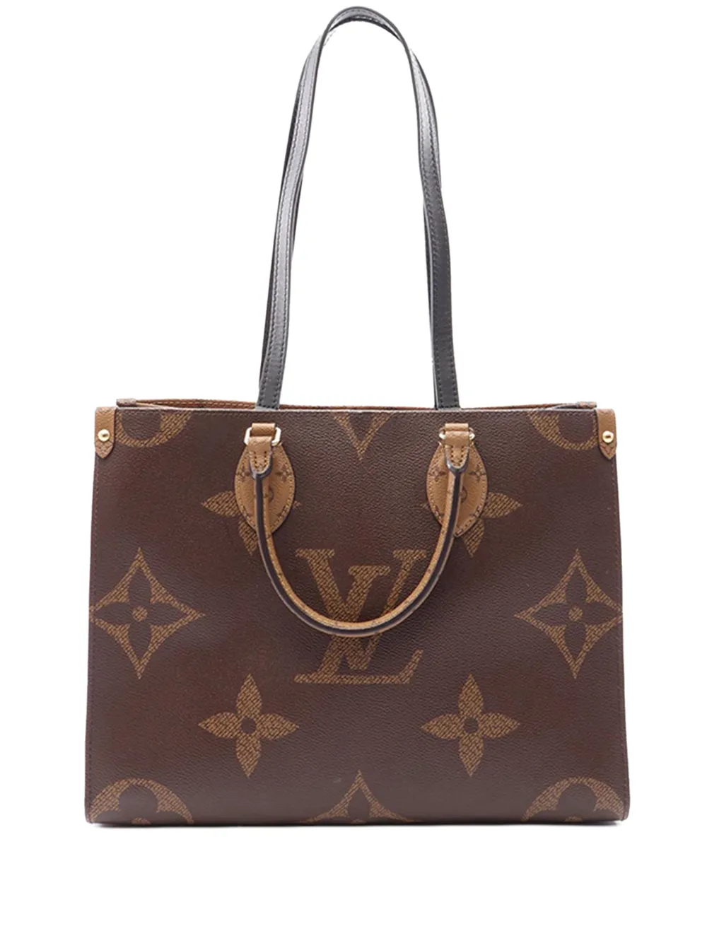 Louis Vuitton Pre-Owned 2021-2026 Monogram Reverse Giant OnTheGo MM satchel - Marrone