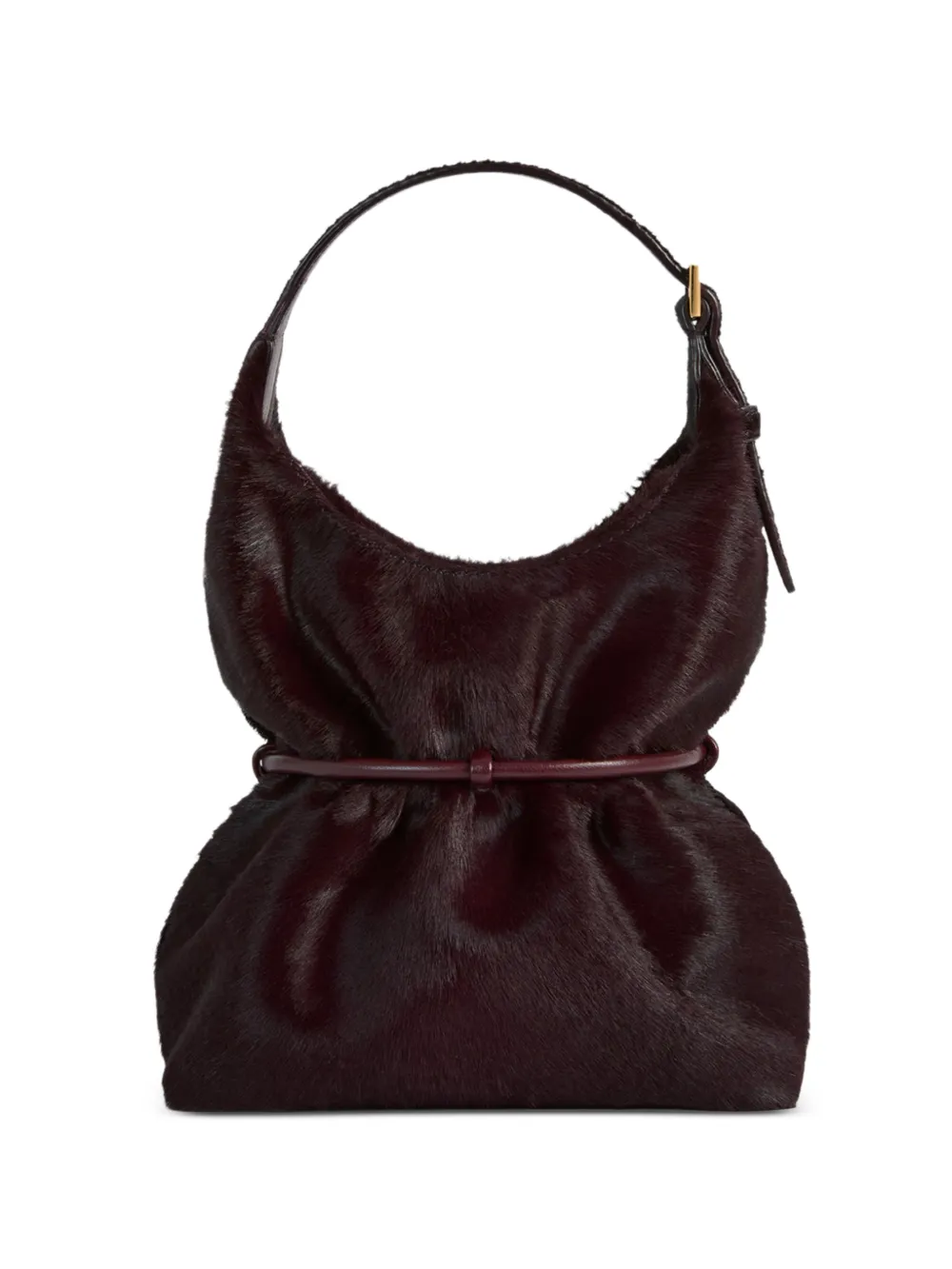 Balmain Sphynx mini-schoudertas van leer met haar Paars