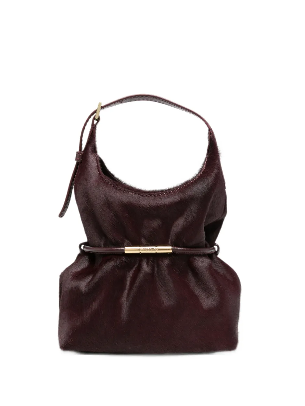 Balmain Sphynx mini-schoudertas van leer met haar Paars
