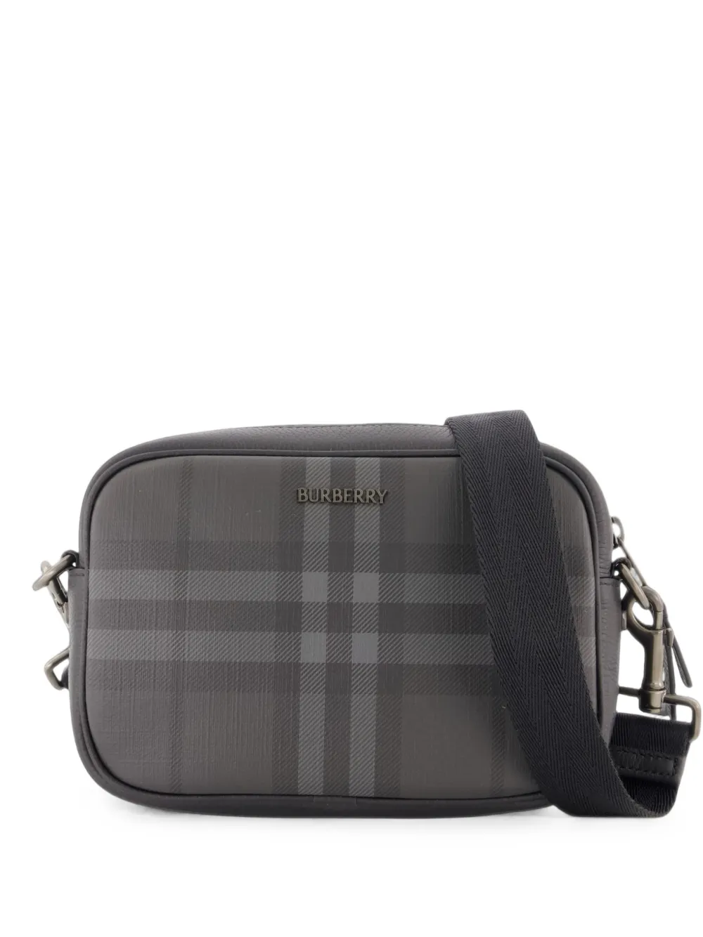 Burberry mini City Check crossbody bag - Grigio