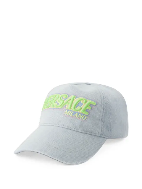 Versace logo-embroidered denim baseball cap