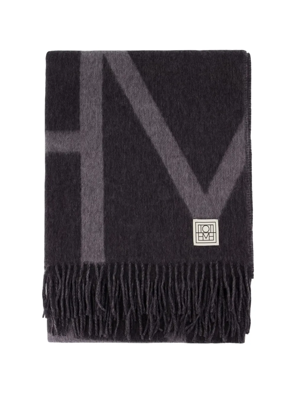 TOTEME Monogram wool scarf Grijs