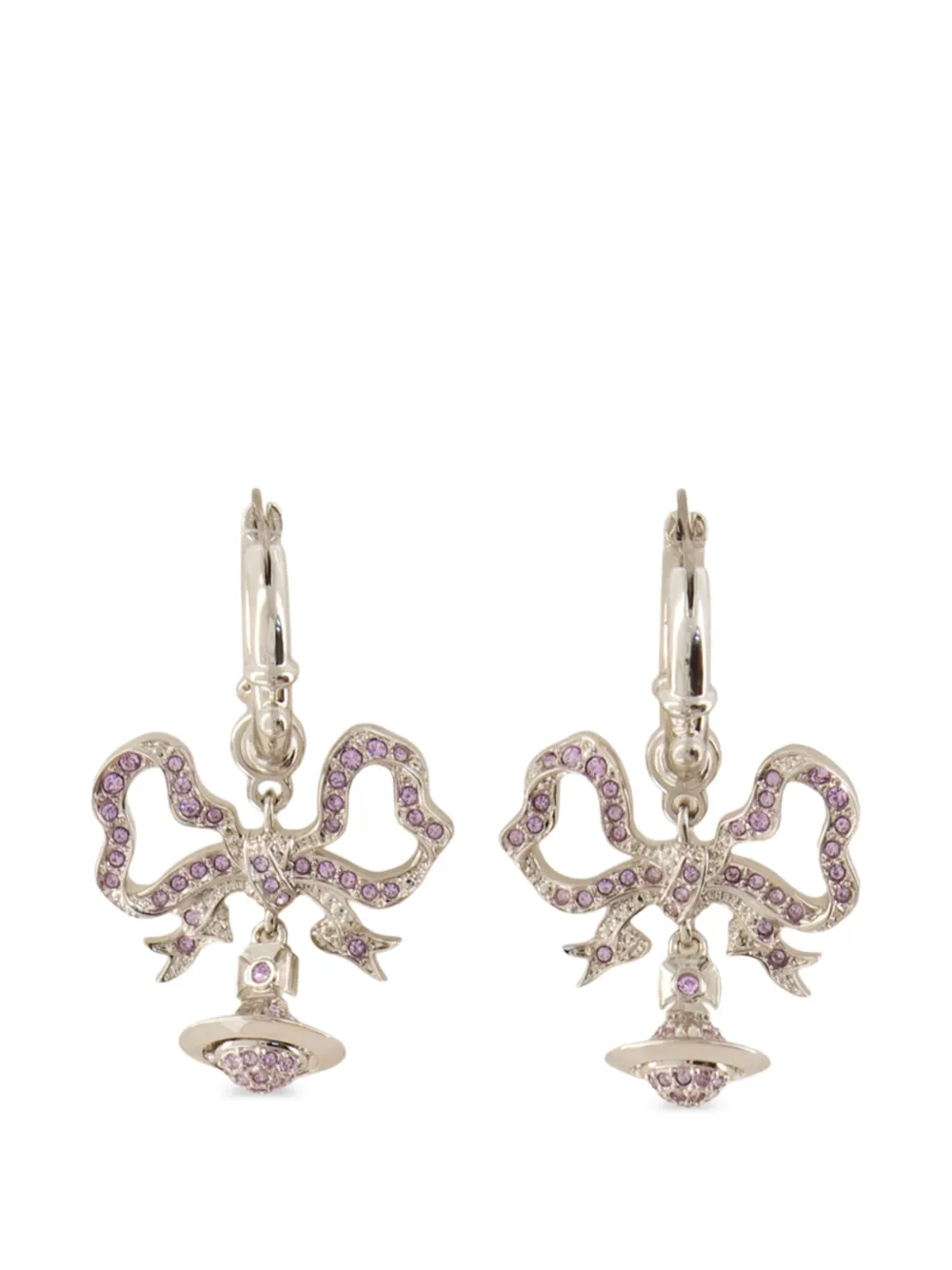 Vivienne Westwood Florindella bow earrings - Argento