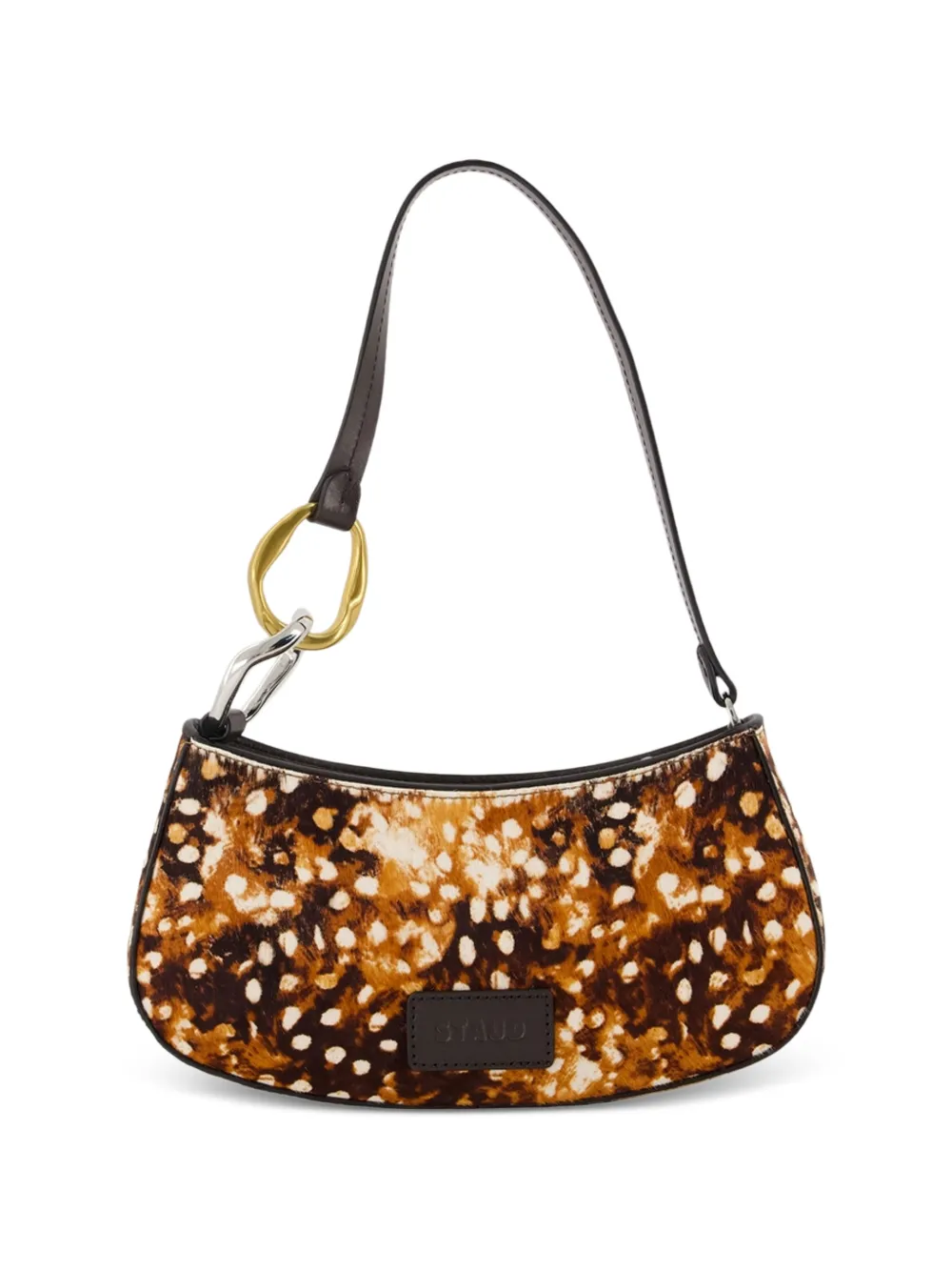 STAUD Ollie haircalf shoulder bag - Marrone