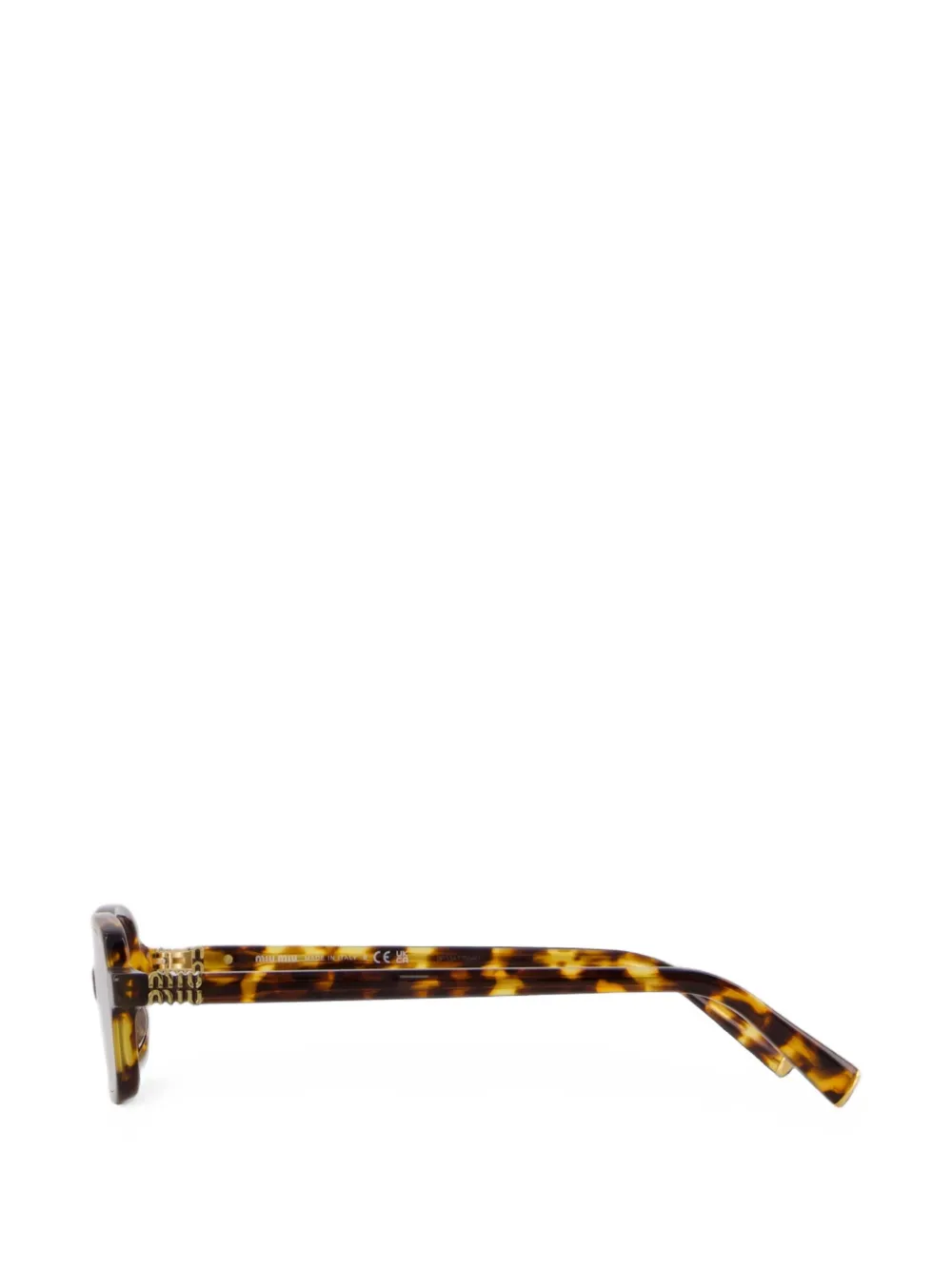 Miu Eyewear Zonnebril met rechthoekig montuur Bruin