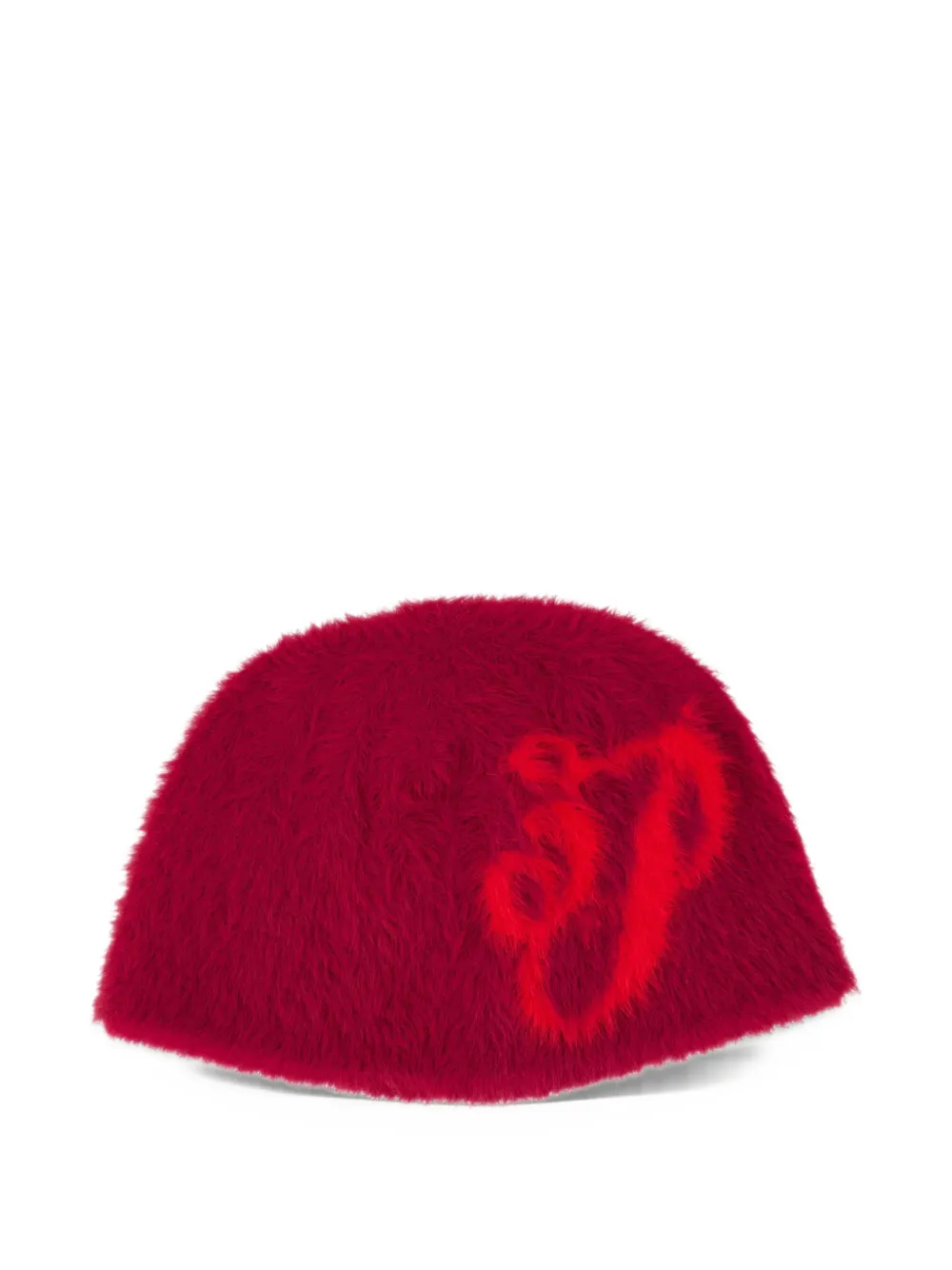 3.PARADIS Muts van imitatiebont Rood
