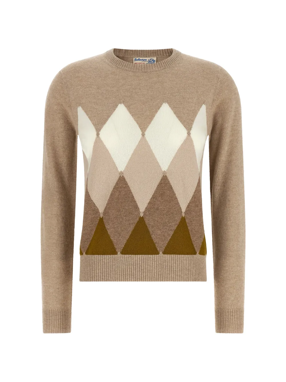 Ballantyne argyle-intarsia cashmere sweater